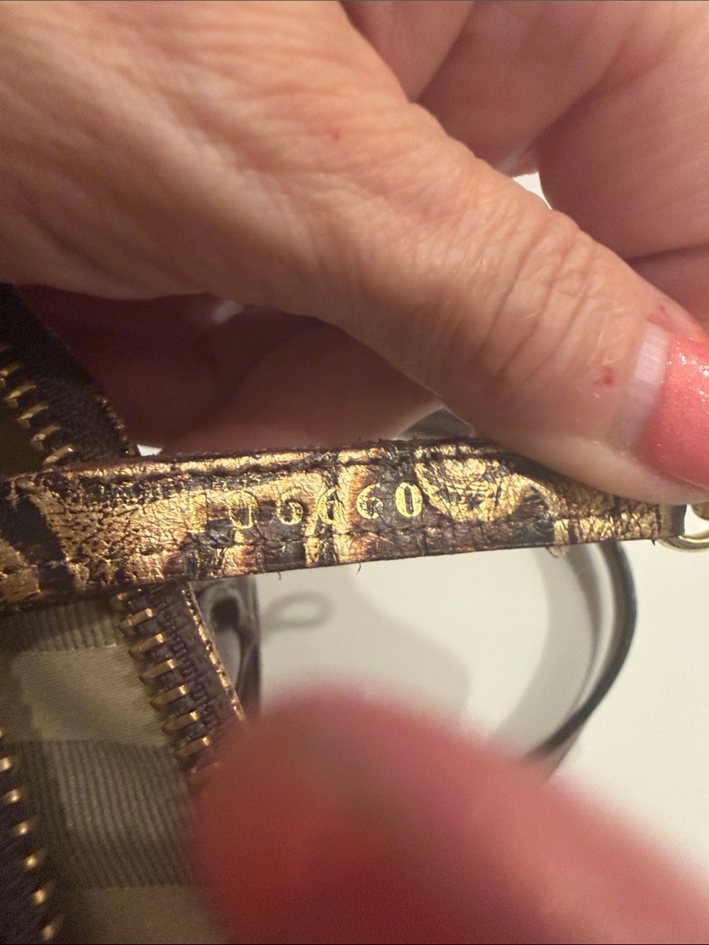 Brahmin Large Duxbury Metallic Floral Embossed Satchel in Brown and Gold - Picture 13 of 17